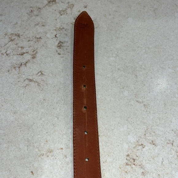 Vintage Ralph Lauren Women Genuine Lizard Brown Belt Sz 36 Made in Italy - Picture 6 of 10